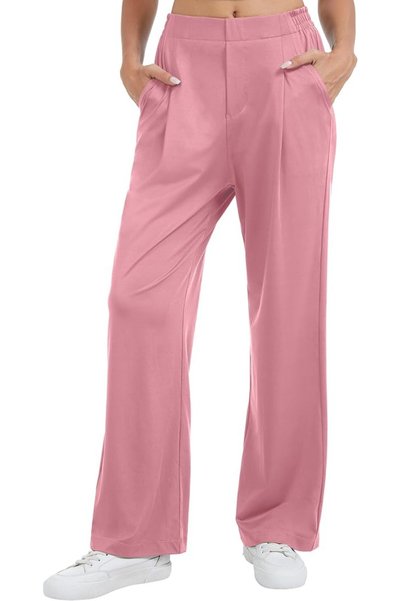 OtherMax Pantaloni Palazzo Dama Vara Largi Respirabili Confortabili Roz L