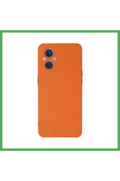 Nur store Çanta Reno 7 Lite Case Nano Velvet Silicone - Orange Bezoss