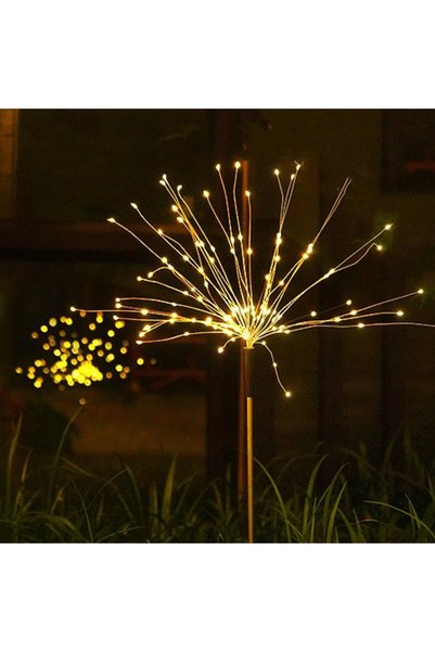 Generic Brand Lampă solară sub forma de artificii, 90 LED-uri, alb cald