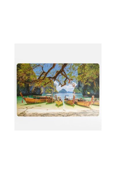 Jumbo Suport Farfurie de Vara cu Model Plaja Exotica 43,5x28,5cm