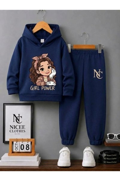 NC Nicee Clothes Παιδικό Σετ Φόρμας Unisex (Για Κορίτσια, με στάμπα, χειμερινό)