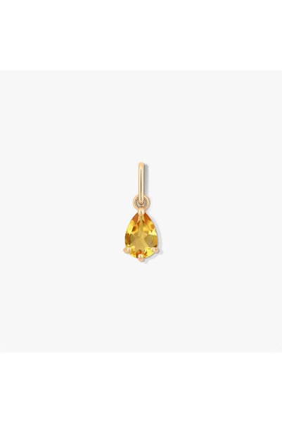 Indira Jewelry Pandantiv din aur Piatra de naștere noiembrie - Citrin
