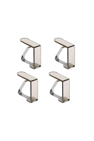Jumbo Cleme din Plastic Maro Transparent cu Baza Metalica Fixare Fata de Masa...