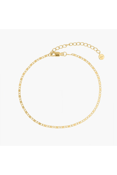 Indira Jewelry Golden Anchor Silver Anklet