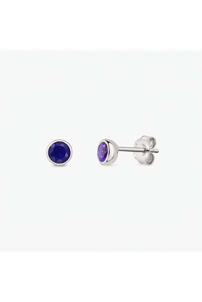 Indira Jewelry Ασημένια δαχτυλίδια με πέτρα γενεθλίων Σεπτεμβρίου - Λάπις