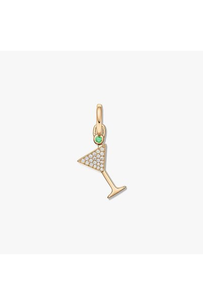 Indira Jewelry Χρυσό Κοκτέιλ ασημένιο μενταγιόν - Ζιρκόνιο
