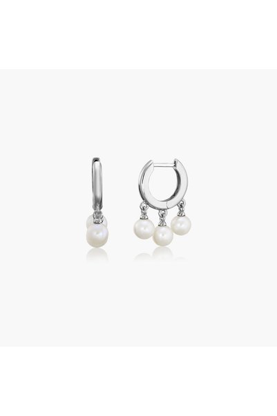 Indira Jewelry Isolde silver earrings - Cultured Pearls