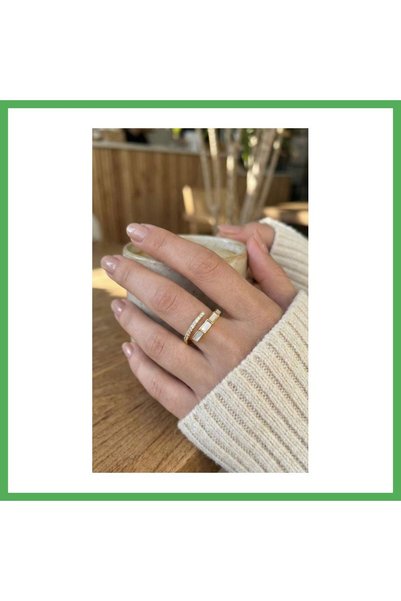 Nur store Çanta Brass Gold Color Zircon Stone Detailed Snake Model Adjustable...