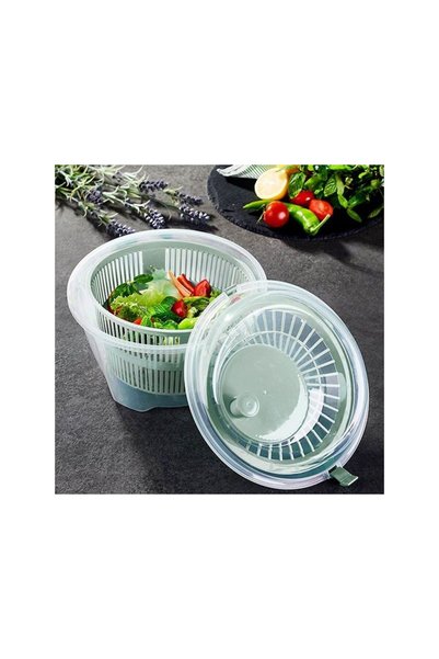 Jumbo Green Plastic Salad Dryer Ø24x14cm - 4.4L