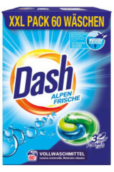 Dash Detergent capsules 3 in 1 Alpen Frische (Alpine Fresh) for white laundry...