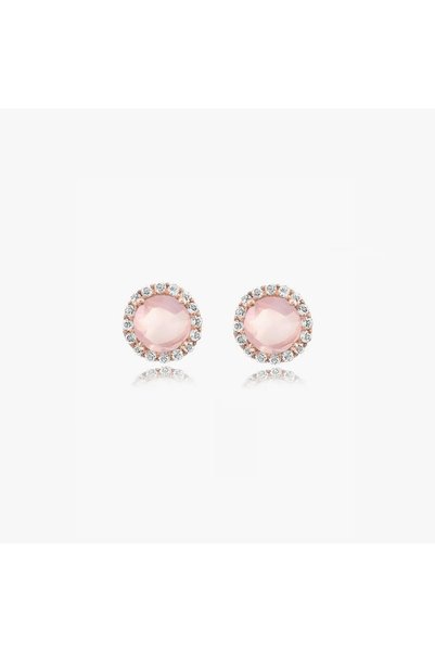 Indira Jewelry Cercei din argint Keira Rose - Cuart Roz
