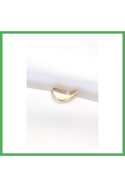Nur store Çanta Flat Gold Color Adjustable Ring Bezoss