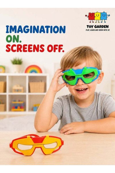 TOY GARDEN 12 PCS Flip Open Hero Glasses for Kids, Plastic Lens Free Novelty ...