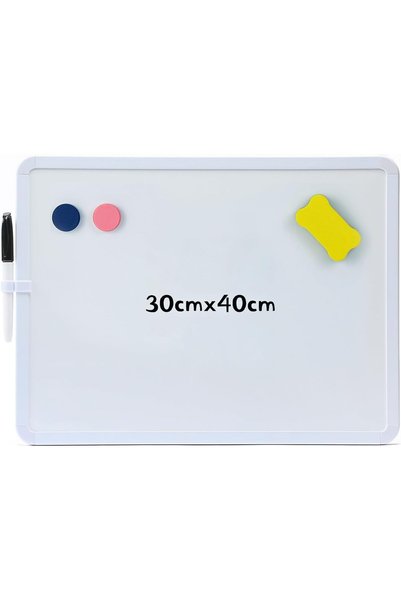GENERAL لوح كتابة صغير قابل للمسح الجاف من MXG مقاس 30×40 سم بإطار أبيض للاست...