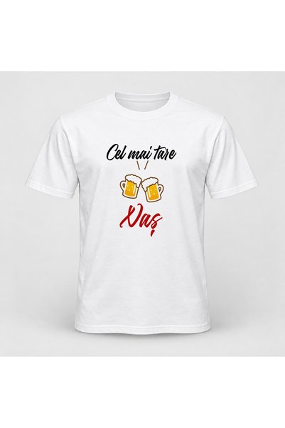 Fabricacucadouri.ro Tricou personalizat Cel mai tare nas, model bere