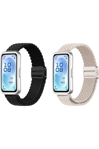 AHLAN Compatible with Huawei Band 11 Pro/11 2 Pack Soft Breathable Elastic Ny...