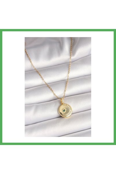 Nur store Çanta 316L Steel Gold Color Chain Zircon Stone Embroidered Crescent...