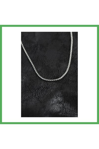 Nur store Çanta 316L Steel Venetian Chain Model Silver Color Men's Necklace B...