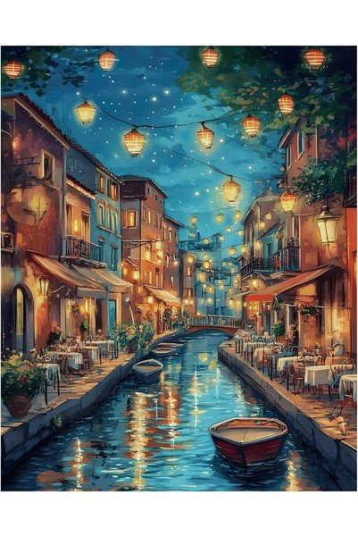 TERRIFI لوحة رسم بالأرقام للكبار، منظر طبيعي لفيينا، طقم رسم بالأرقام على قما...