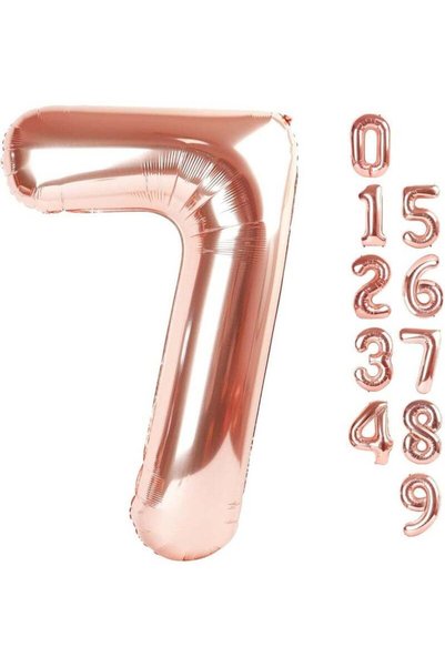 TOY GARDEN 40 Inch Rose Gold Number 7 Foil Balloon for Birthday Party Decorat...