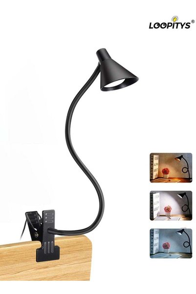LOOPITYS مصباح قراءة، مصباح بمشبك يعمل بمنفذ USB، مثالي لقراءة الأطفال للكتب ...