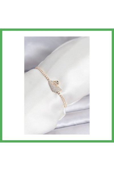 Nur store Çanta سوار موديل سوان مرصع بحجر الزركون ذهبي اللون مع رافعة للمياه ...