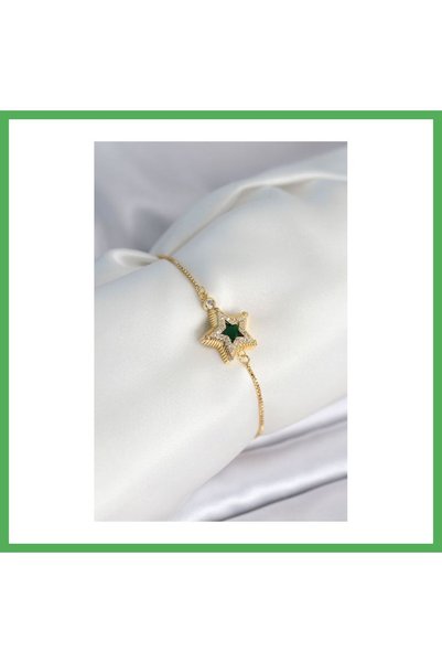 Nur store Çanta Star Model Elevator Gold Color Women's Bracelet Bezoss