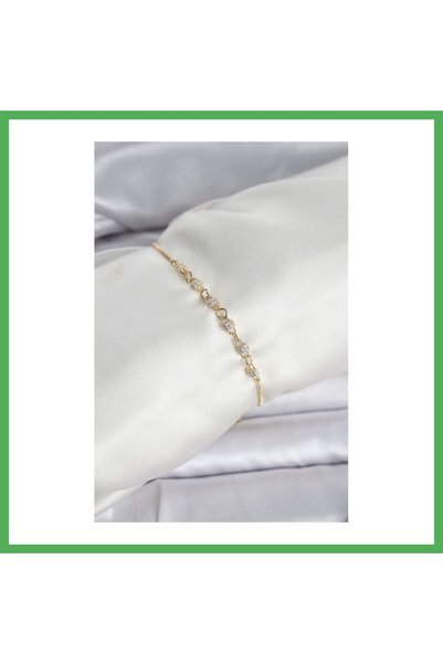 Nur store Çanta سوار نسائي ذهبي اللون مزين بحجر الزركون من النحاس BEZOSS