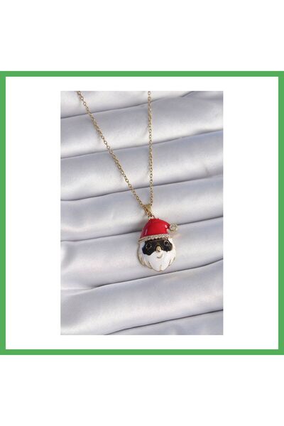Nur store Çanta 316L Steel Gold Color Chain Zircon Stone Christmas Themed San...