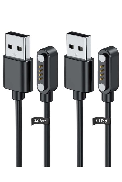 Bugucat شاحن ساعة ذكية عالمي مغناطيسي (عبوة من قطعتين)، كابل شحن محمول USB بـ...