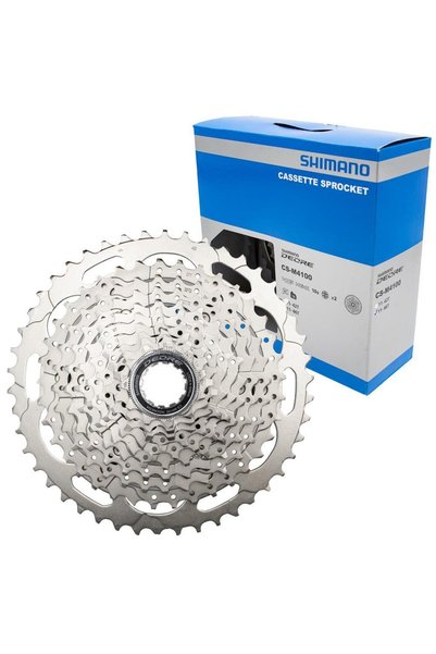 Shimano Κασέτα γραναζιών ποδηλάτου Deore CS-M4100, 10 ταχυτήτων, 11-46T, ατσά...