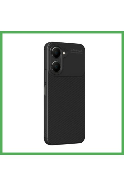 Nur store Çanta غطاء متوافق مع هاتف Vivo Y18، غطاء كربوني للتركيز التلقائي - ...