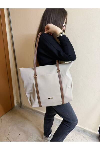 sema aksesuar Women's Shoulder Bag Large Size Zippered Long Handle Daily Tote...
