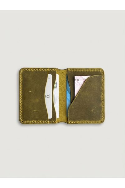 Nadirat Genuine Leather Handmade Slim Card Holder Wallet Minimalist Double Si...
