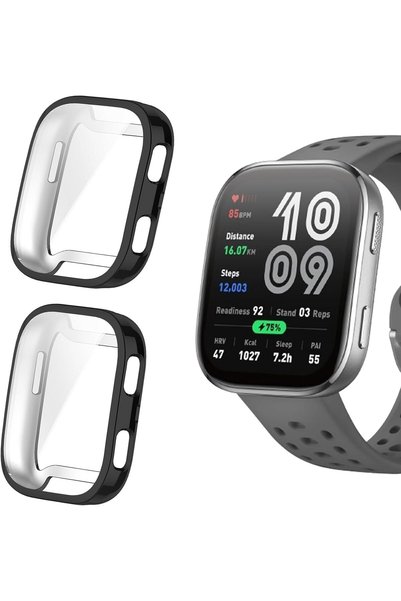 Aookay Watch Case Compatible with Amazfit BIP 6 [2Pcs], Soft TPU Plated Bumpe...