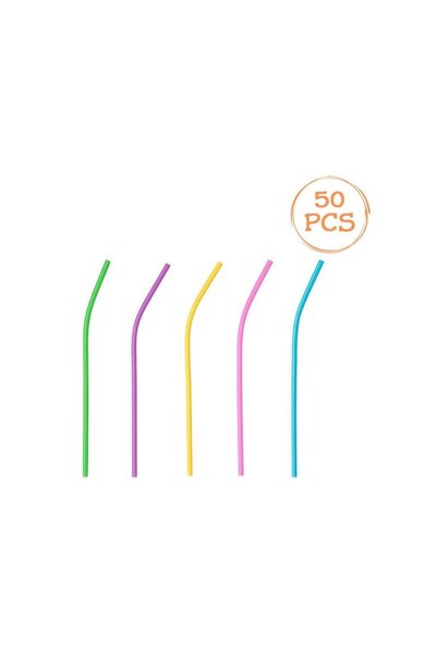 Jumbo Paie din Plastic Reutilizabile Colorate 5x210mm - 50buc