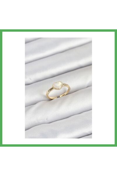 Nur store Çanta Brass Gold Color Heart Women's Ring Bezoss