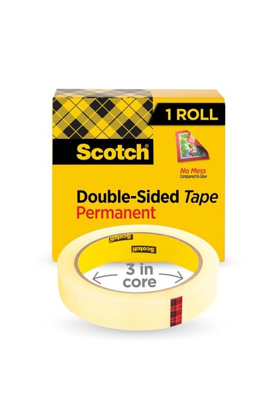 Scotch Double Sided Tape in Box 3/4 x 1299 in (19mm x 33m) | Clear Tape | Str...