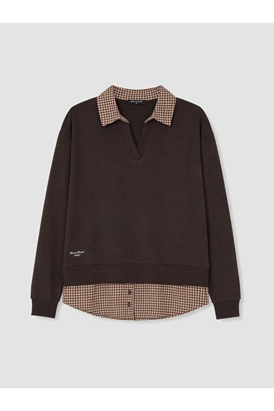 LC Waikiki Esvab • Modern & Distinctive Shirt Roba Collar Checkered Embroider...