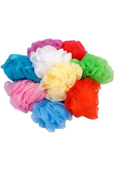 INURA GLOBAL Shower Loofah Tulle Mesh Colored Cardboard Stand Display 200-Pie...