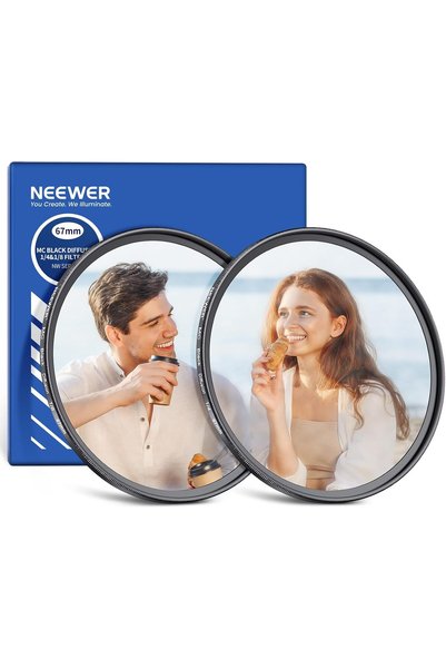 NEEWER فلتر عدسة كاميرا أسود للتشتيت الضوئي مقاس 67 مم 1/4 و 1/8، طقم من قطعت...