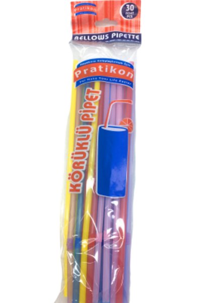 INURA GLOBAL Pratikon Bellows Flexible Straws 30 Pieces Pack of 50