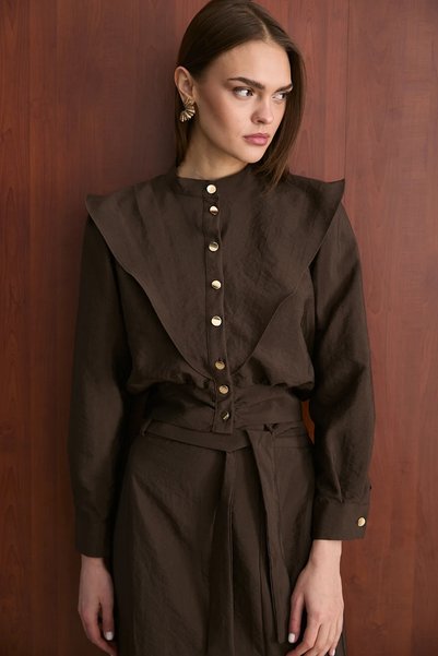 Melike Tatar Snap Fastener Bomber Jacket 32-2778