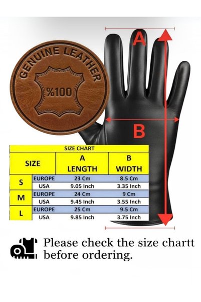 Generic Brand Women's Genuine Lambskin Gloves with Black Ribbon Bow Detail, Elegant Winter Leather Gloves ⁠
