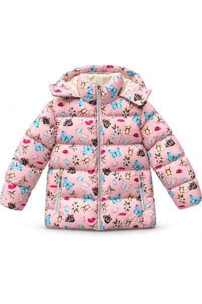 CALEMORE Girl's Hooded Zippered Winter Puffer Coat