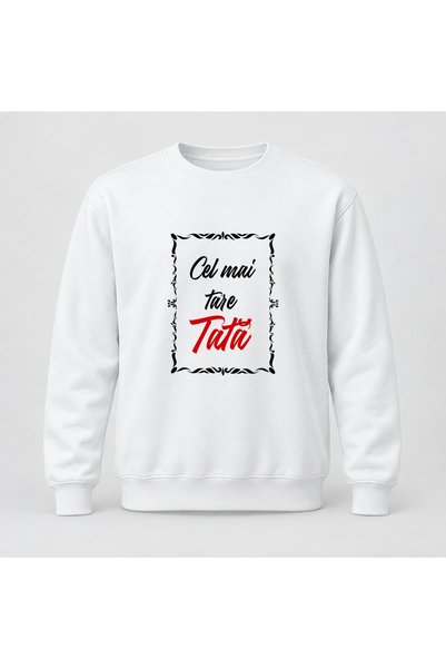 Fabricacucadouri.ro Pulover personalizat La multi ani, cel mai tare tata, mod...