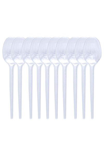 INURA GLOBAL Pratikon transparent plastic picnic spoon 10 pieces 50-pack