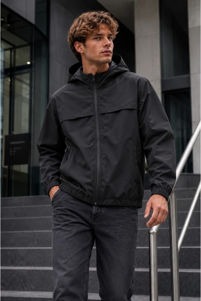 DAMGA JEANS Men's Hooded Premium Casual Windbreaker