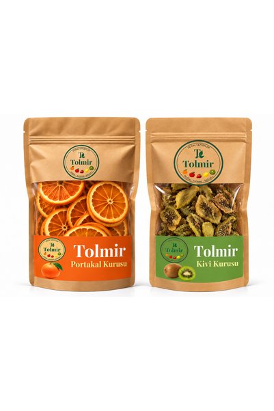 Tolmir برتقال مجفف 100 جرام + كيوي مجفف 100 جرام - مجموعة فواكه مجففة مزدوجة ...