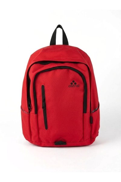 latte Backpack with Multiple Compartments for School and Daily Use Red